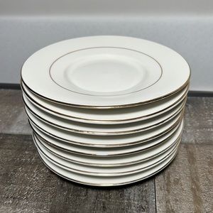 Vintage Saucers Heritage Platinum by GIBSON DESIGNS Set of 8 Saucers